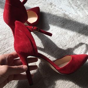 NWOT Jessica Simpson Carlette red suede heels - sz 8.5
